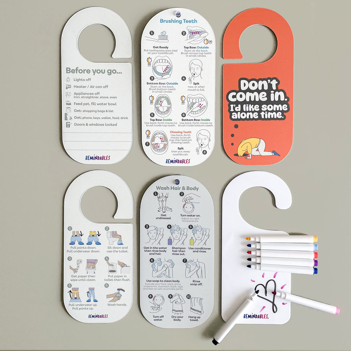 Bathroom Signs & Step-by-Step Helpers – Remindables