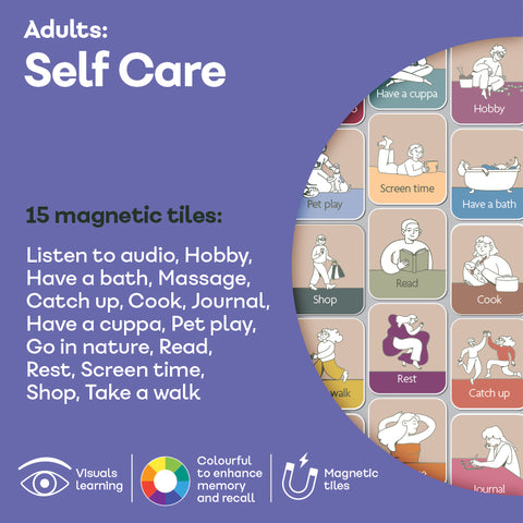 ADD ON SET: Adults: Self Care (15 Tiles)