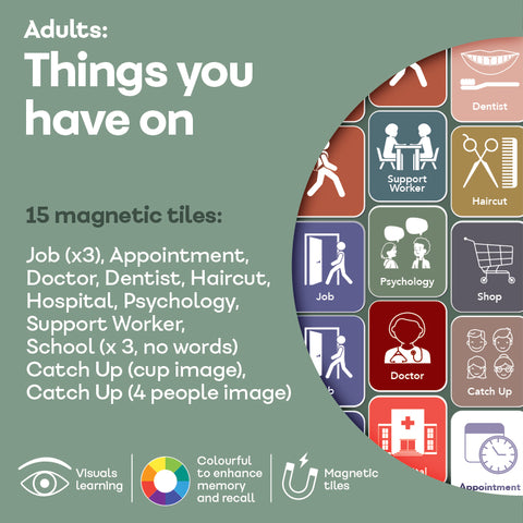 ADD ON SET: Adults: Things you have on (15 Tiles)