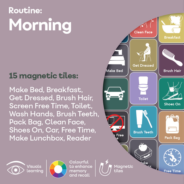 Magnetic Morning Routine Tiles | Organise Your Day with Ease – Remindables