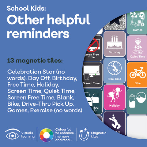 ADD ON SET: School Kids: Other Helpful Reminders (13 Tiles)
