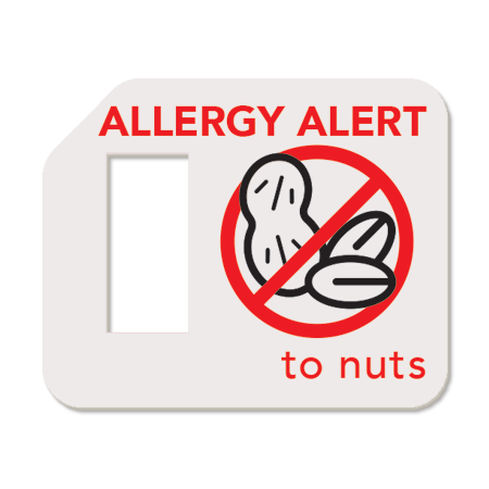 Alert Allergy to nuts Tag