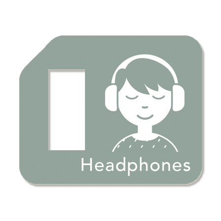 'Headphones' Visual Reminder Tag for Sensory Support – Remindables