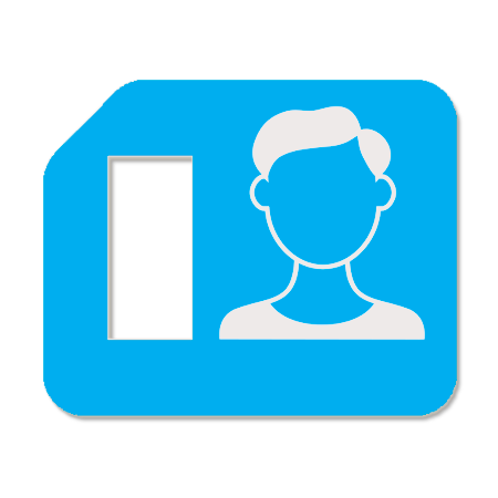 'Person' Reminder Tag (bright blue coloured) – Visual Prompt indicating ...