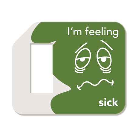 Sick Visual Emotion Tag – 'I'm feeling sick' | Visual Prompt – Remindables