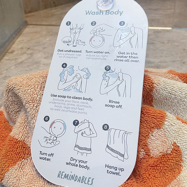 Washing body and Hair Steps | Visual Guide for Easy Learning | Supports ...