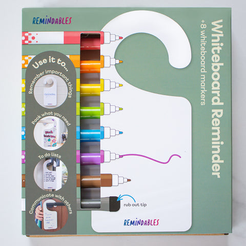 Whiteboard Reminder + 8 Whiteboard Markers